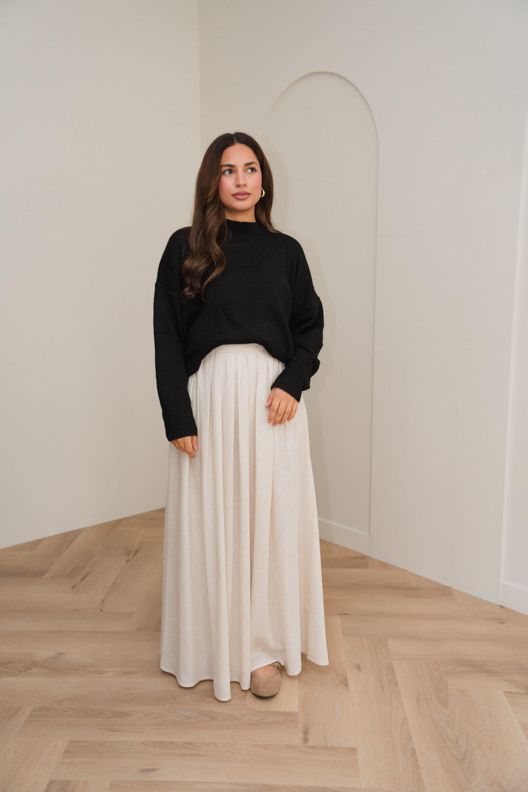 LINEN SKIRT - CREME - Afbeelding 2