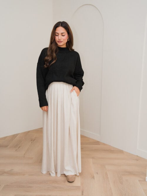 LINEN SKIRT - CREME