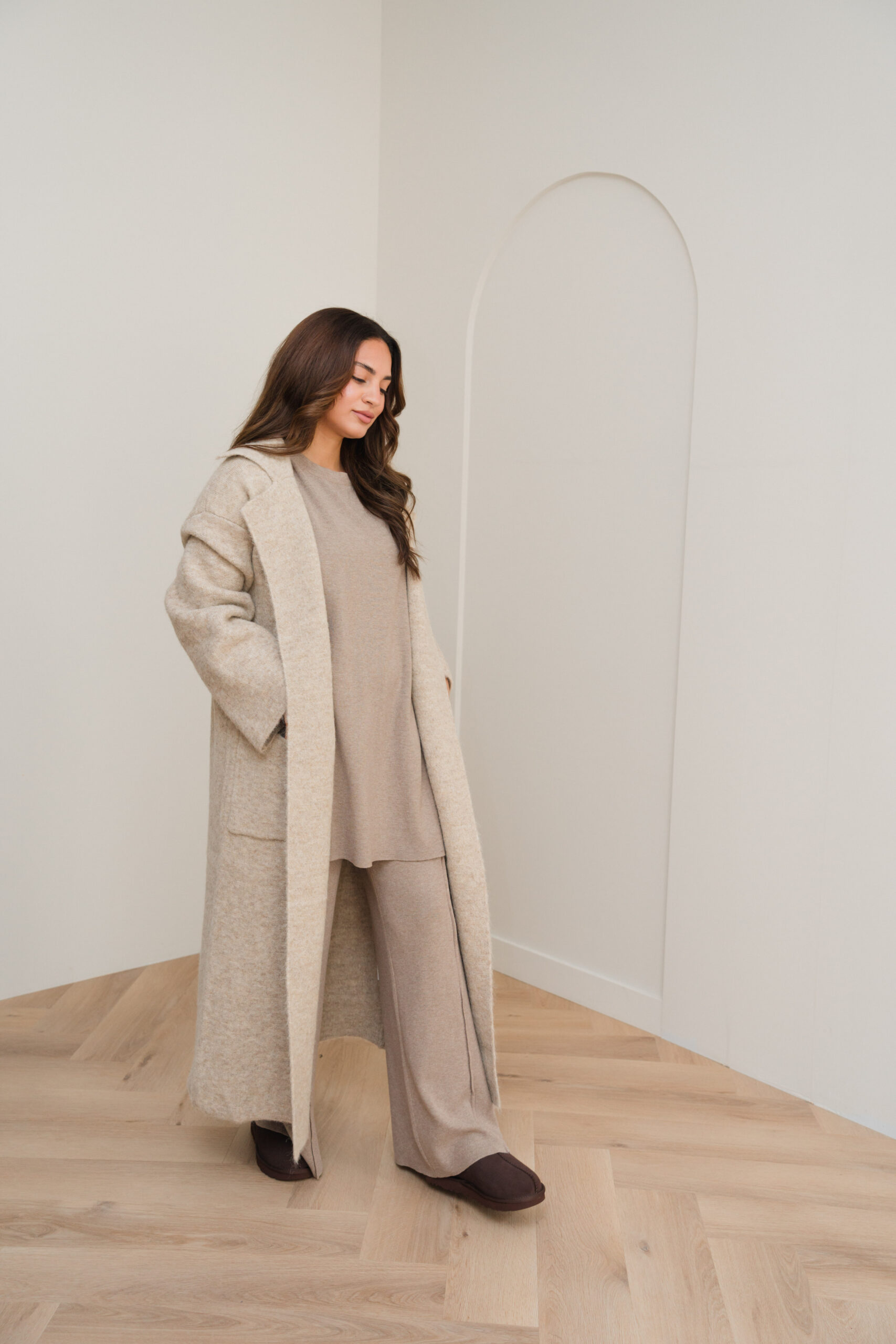 KNITTED VISCOSE TWINSET - TAUPE - Afbeelding 7