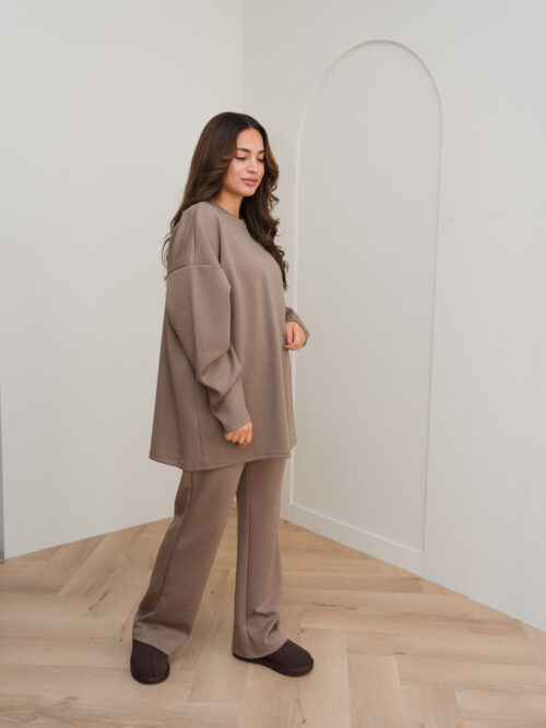 Alternative view of RAYON COMFY TWINSET - TAUPE