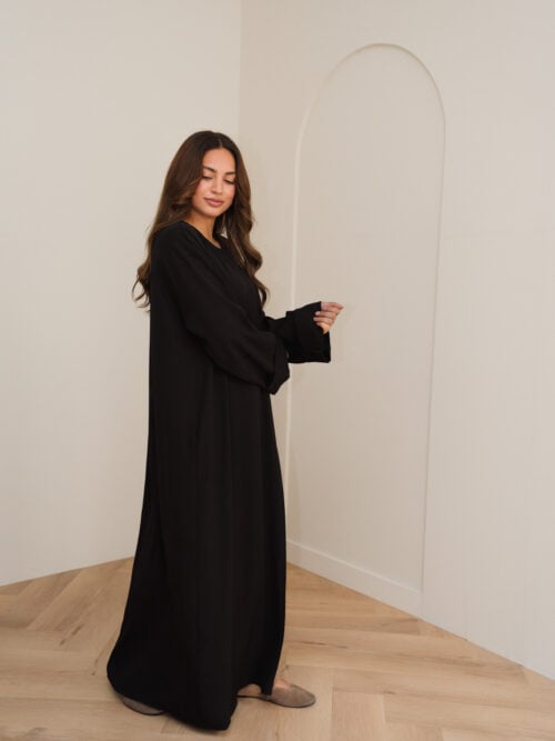 Alternative view of ESSENTIAL ABAYA DRESS - BLACK