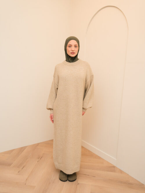 SWEATER DRESS - SAND - Afbeelding 4