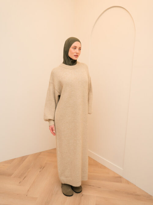 SWEATER DRESS - SAND - Afbeelding 3