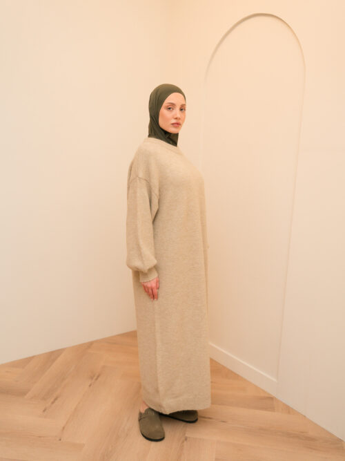 SWEATER DRESS - SAND - Afbeelding 5