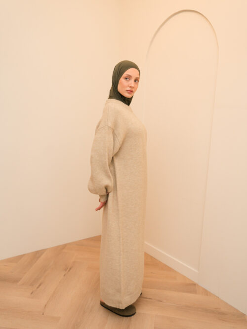 SWEATER DRESS - SAND - Afbeelding 6