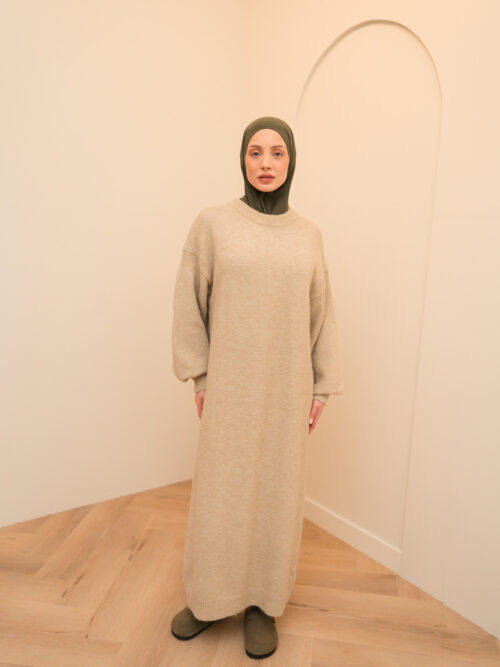 SWEATER DRESS - SAND