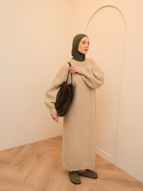 SWEATER DRESS - SAND - Afbeelding 7