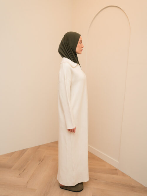 Alternative view of VISCOSE POLO DRESS - CREME