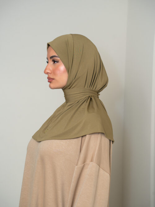 Alternative view of STAPLE SCARF - DARK PISTACHIO