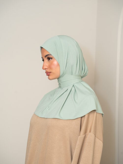 Alternative view of STAPLE SCARF - SOFT LIME