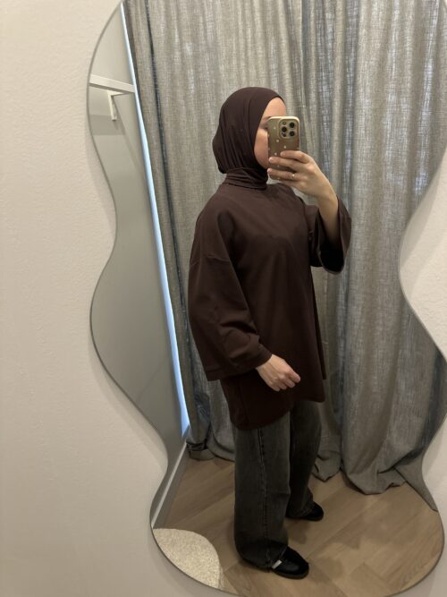 Alternative view of COTTON TOP 3/4 - BROWN
