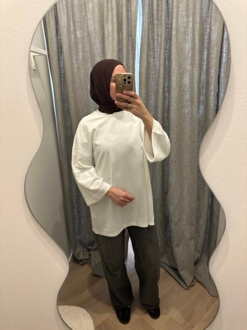 COTTON TOP 3/4 - WHITE