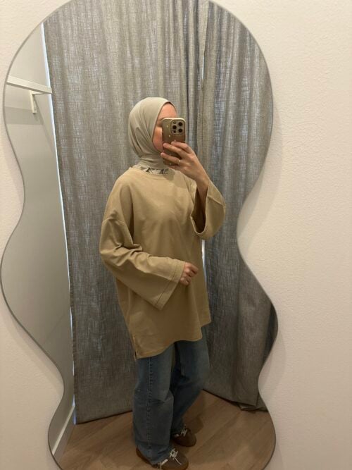 Alternative view of COTTON TOP - BEIGE