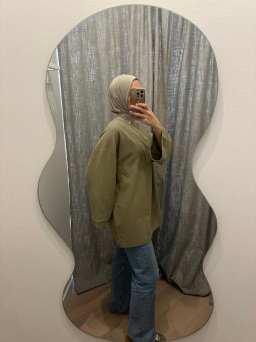Alternative view of COTTON TOP - LIGHT SAGE