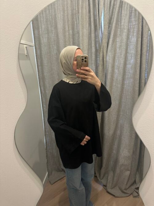 Alternative view of COTTON TOP - BLACK
