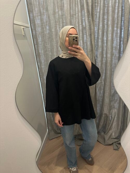 COTTON TOP 3/4 - BLACK