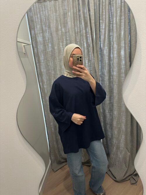 COTTON TOP 3/4 - NAVY