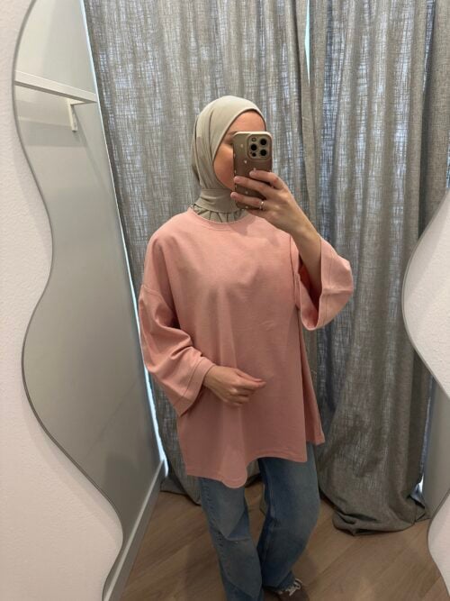 Alternative view of COTTON TOP 3/4 - BABYPINK