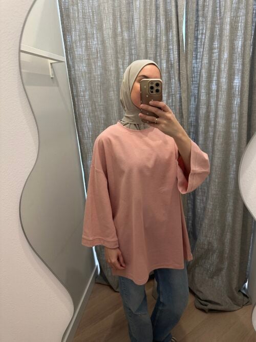 COTTON TOP 3/4 - BABYPINK