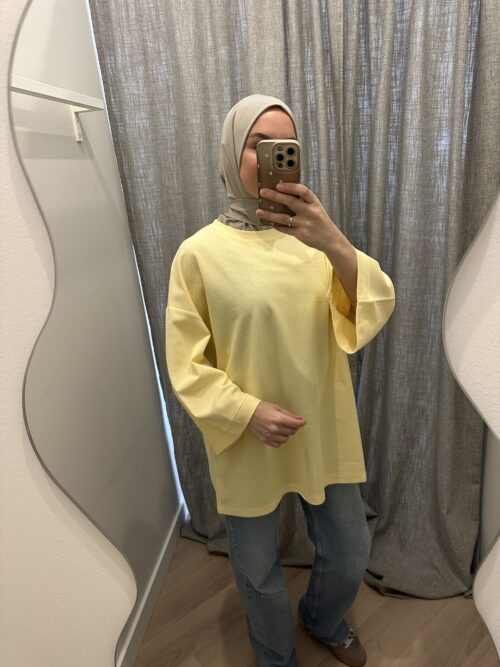COTTON TOP 3/4 - BUTTERYELLOW