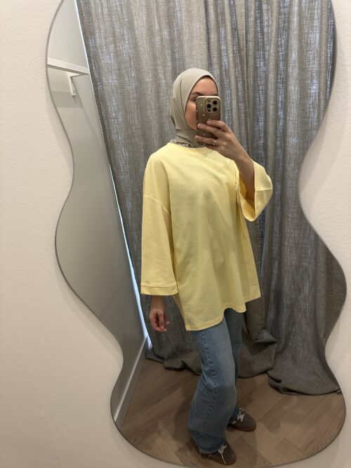 Alternative view of COTTON TOP 3/4 - BUTTERYELLOW