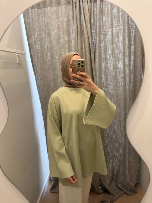 LONGSLEEVE COTTON TOP - LEAF