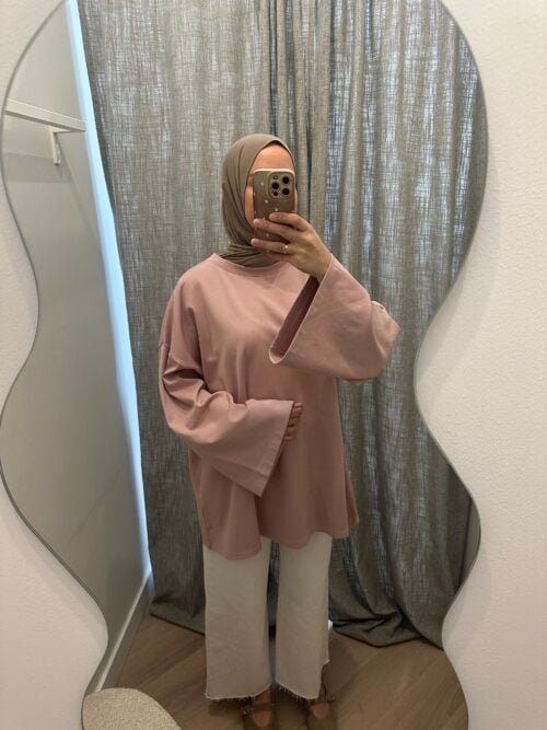LONGSLEEVE COTTON TOP - BABYPINK