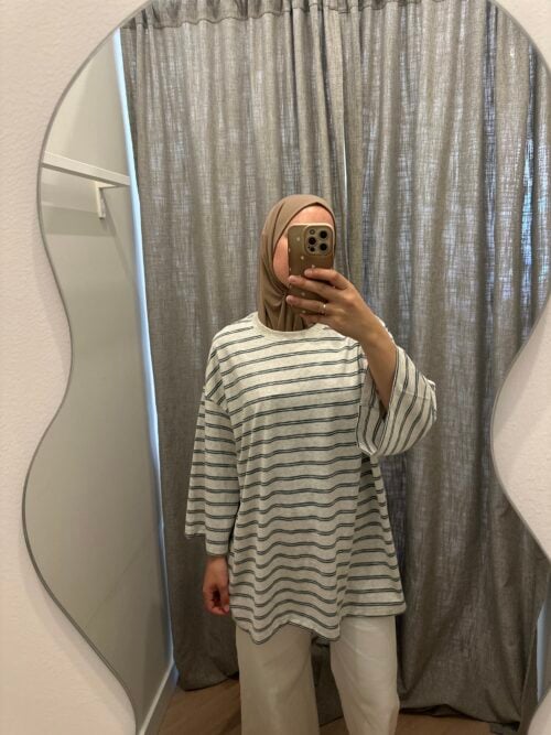 DOUBLE STRIPED TOP - STONE