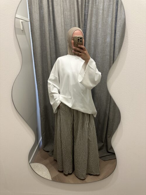 Alternative view of COTTON AYA SKIRT - OLIVE