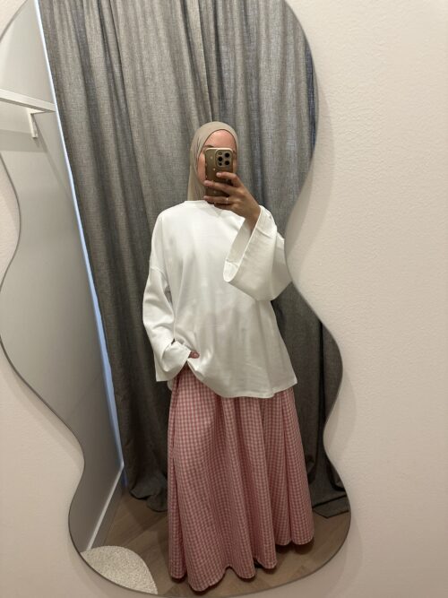 Alternative view of COTTON AYA SKIRT - BABY PINK