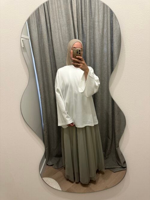 Alternative view of VOILE SKIRT - SUMMER GREEN