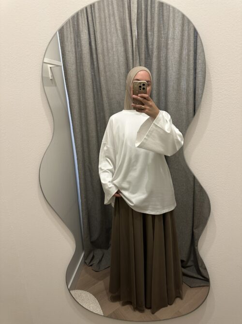 Alternative view of VOILE SKIRT - TAUPE BROWN