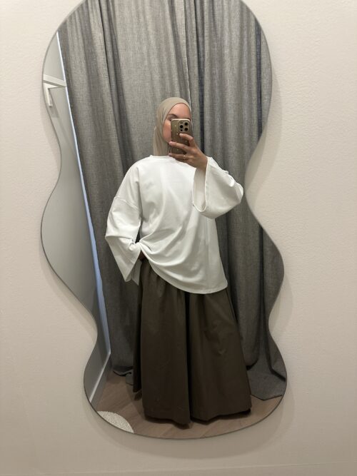 COTTON SKIRT - TAUPE BROWN