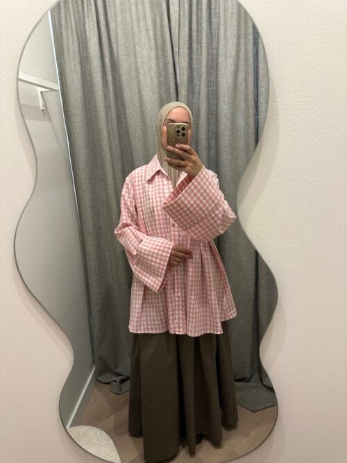 Alternative view of COTTON AYA TOP - BABY PINK
