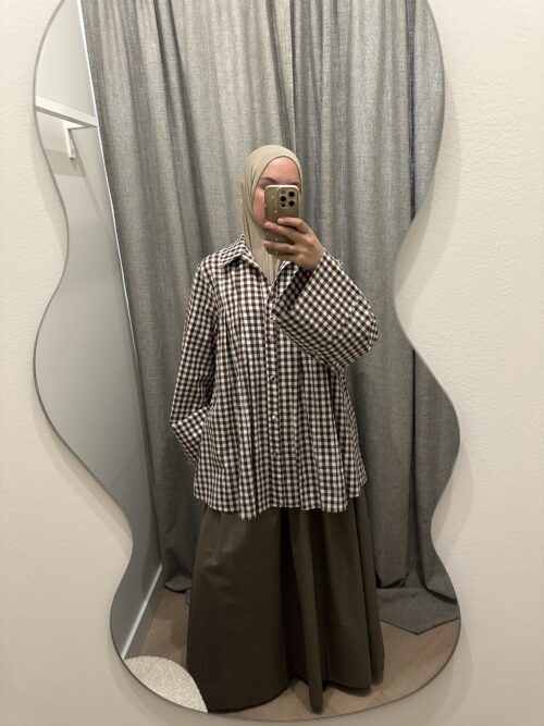 Alternative view of COTTON AYA TOP - BROWN