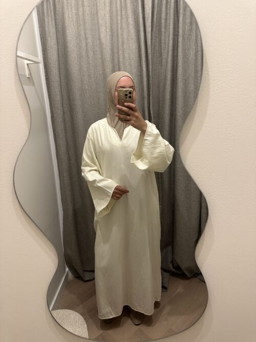 VISCOSE ABAYA - BUTTERYELLOW CREME - Afbeelding 3