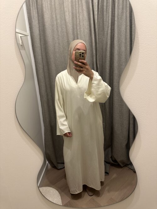 Alternative view of VISCOSE ABAYA - BUTTERYELLOW CREME