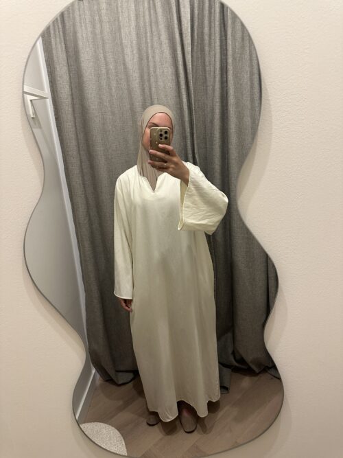 VISCOSE ABAYA - BUTTERYELLOW CREME - Afbeelding 4