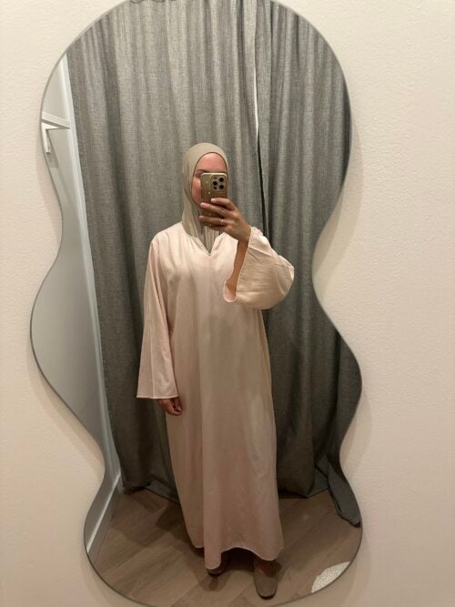 VISCOSE ABAYA - BABYPINK