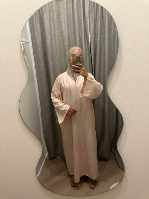 VISCOSE ABAYA - BABYPINK - Afbeelding 4