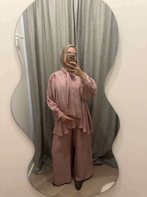 Alternative view of VISCOSE TWINSET BOW - PINK