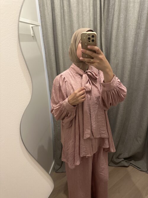 VISCOSE TWINSET BOW - PINK - Afbeelding 3