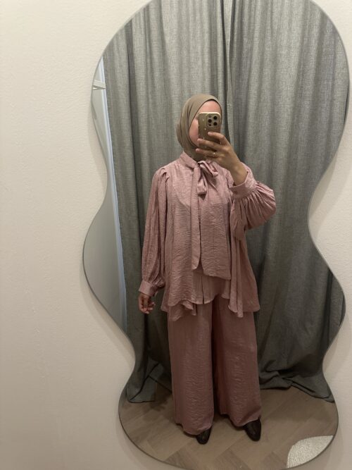 VISCOSE TWINSET BOW - PINK - Afbeelding 4