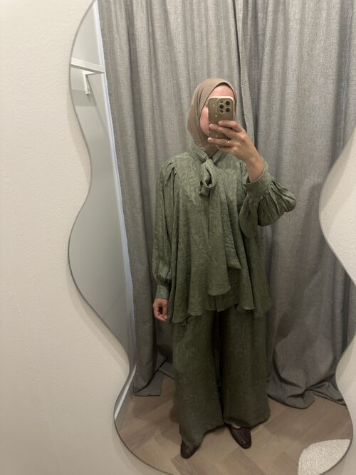 VISCOSE TWINSET BOW - LEAF - Afbeelding 4