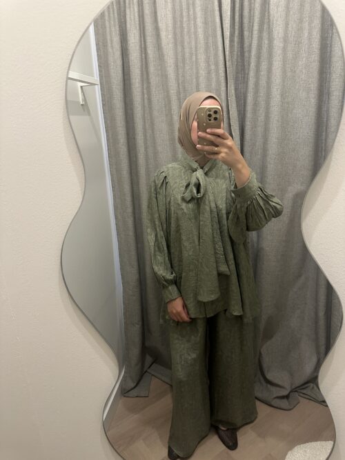 VISCOSE TWINSET BOW - LEAF