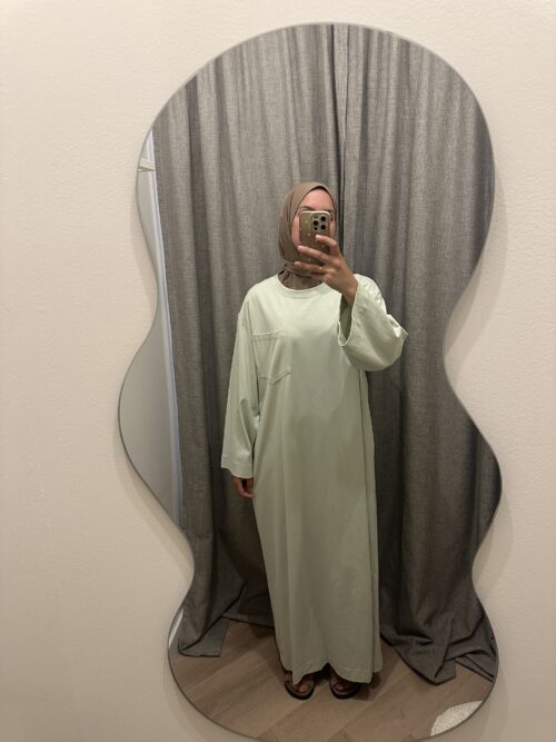 BASIC COTTON DRESS - PASTEL MINT