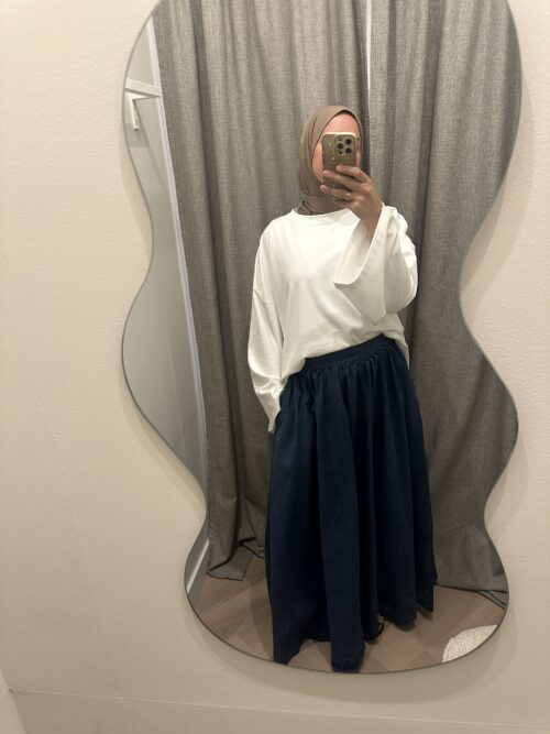 Alternative view of COTTON DENIM SKIRT