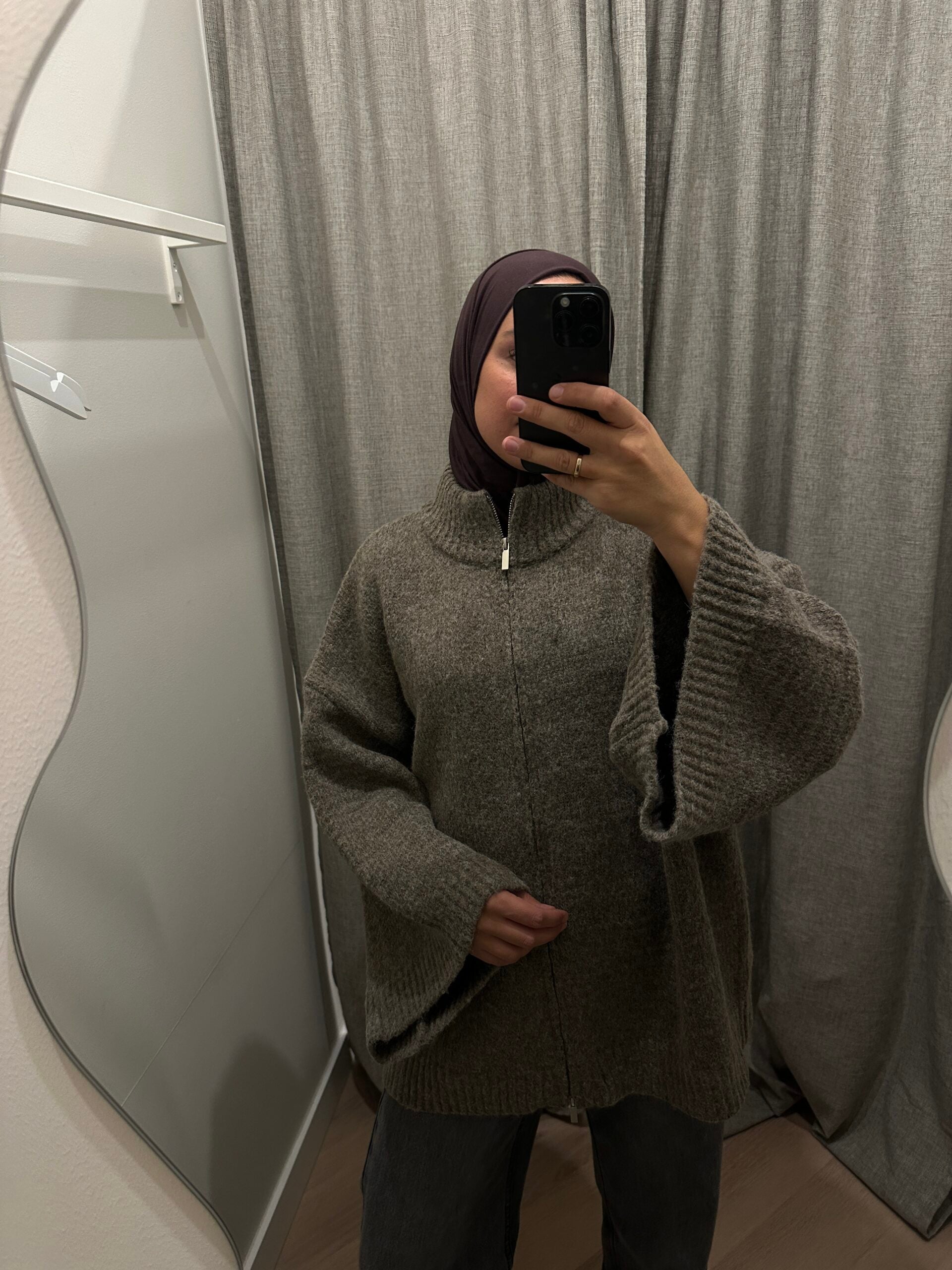 Oversized Vest – Dark Taupe — top by KIMODESTY