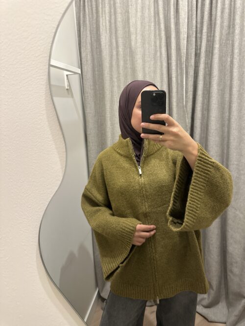 Alternative view of OVERSIZED VEST - LIME