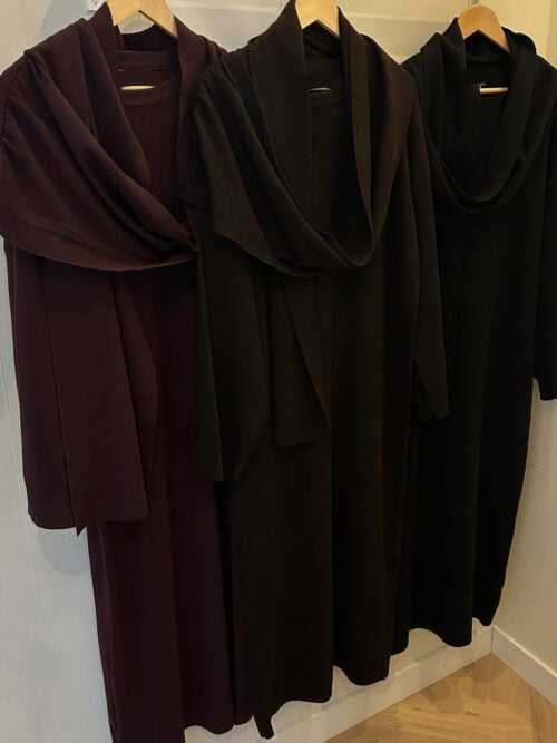 KNITTED SCARF DRESS - BLACK - Afbeelding 4